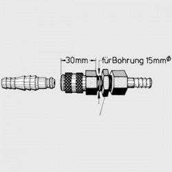 Quick Coupling for Supply Connection for Water