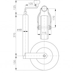 115/027 Air wheel 260 x 85 mm