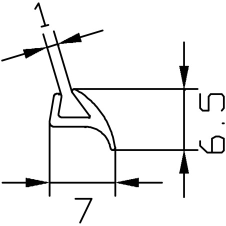 Unterlegprofil 8 mm