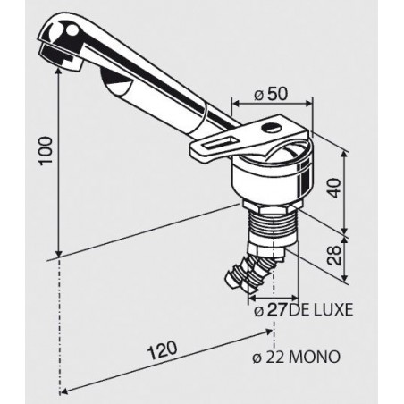 Single Lever Mixer Ceramic Deluxe Chrome/Black