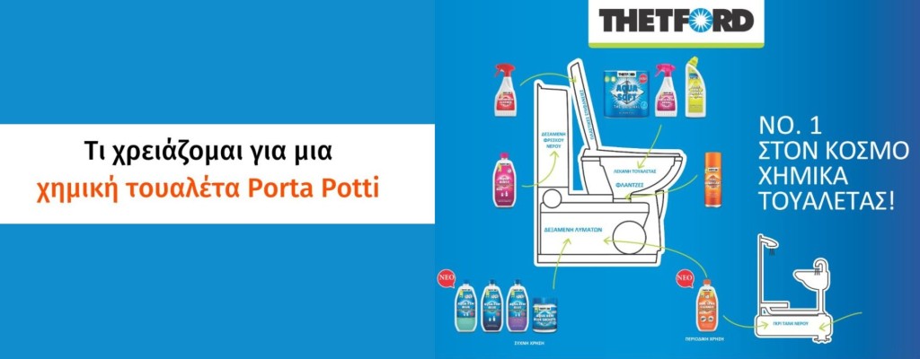 Τι θα χρειαστείτε για μια χημική τουαλέτα Porta Potti της Thetford